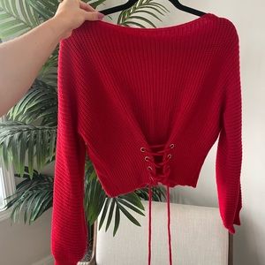 LF tie up sweater!